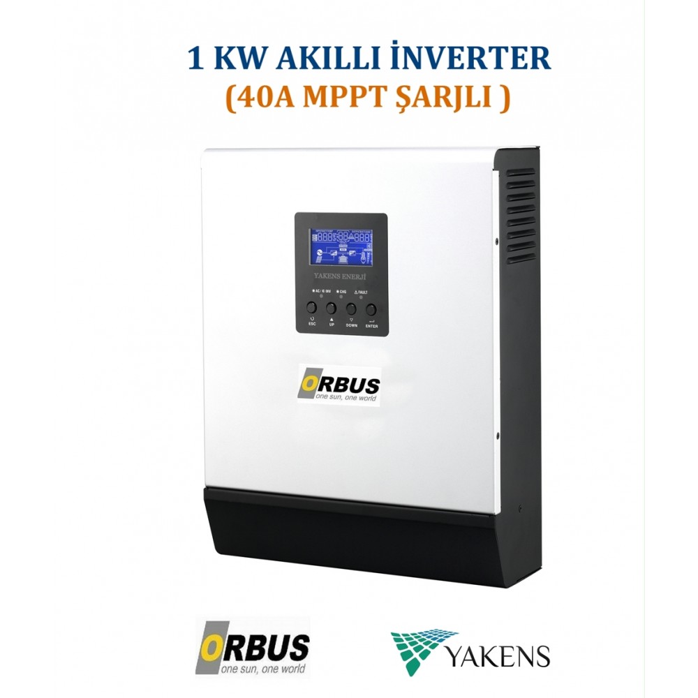 1000W Orbus Mppt Akıllı inverter (Mppt 40AH Şarjlı)